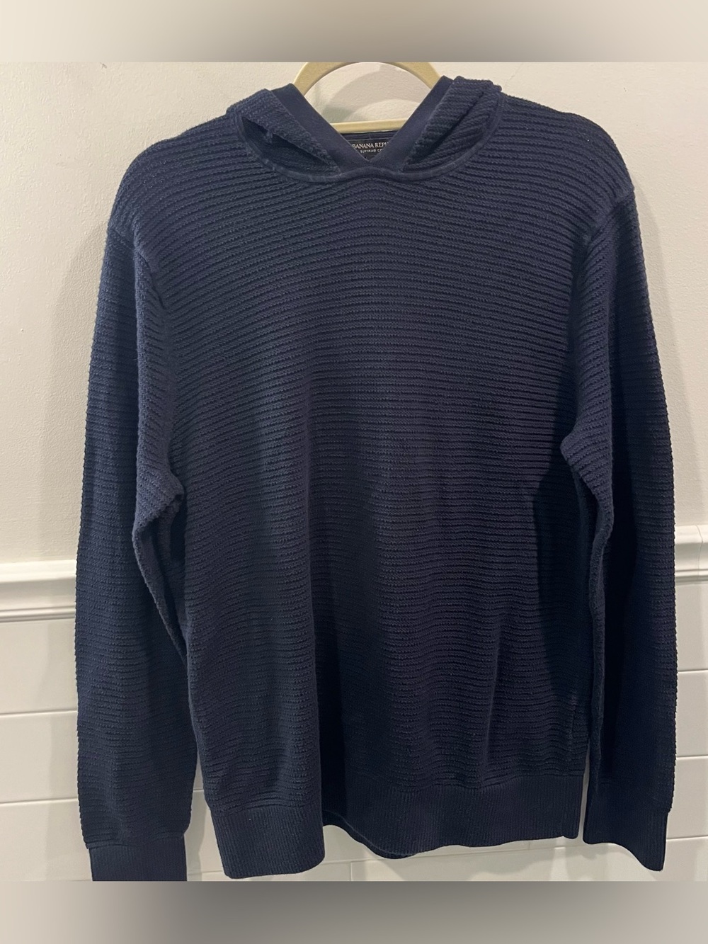 Banana Republic Navy Blue Supima Cotton Hoodie Sweatshirt